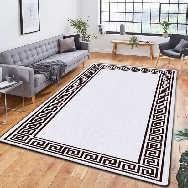 Canora Grey Jonestown Greek Simplistic Tufted White Indoor/Outdoor Rug